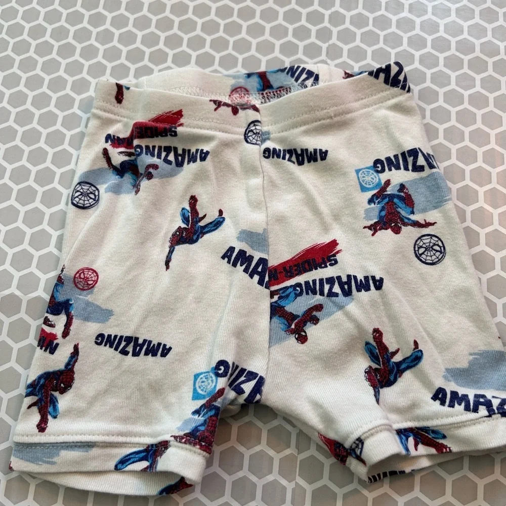 Marvel Baby Gap Toddler Pajama Set - White with Red & Blue Spider Graphics